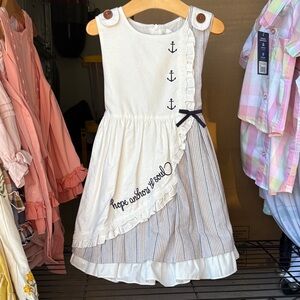 Nautical-Themed Kids Dress with Anchor Design